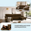 LLappuil Sectional Sofa, 104" Sectional Couch with Dual Chaise, Upholstered Sofa Couch for Living Room Brown