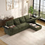LLappuil 108" Sectional Sofa, Oversized Sectional Couch with Pull Out Sofa Bed, Chenille Sofa Couch Convertible Sofa Bed with Recliner Chair, Small Tabletop, Storage Chaise for Living Room