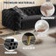 LLappuil Pull Out Sofa Bed King Size, 98" Tufted 3 Seat Sofa Convertible Sleeper Sofa Bed, Oversized 28" Deep Seat Velvet Sofa Couch for Living Room Black