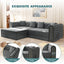 LLappuil Modular Sectional Sofa, Oversized Floor Sofa Convertible Sleeper Sofa Bed King Size, Velvet 3 Seater Sofa with Movable Ottoman for Living Room