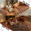 LLappuil 89" Faux Leather Chesterfield Sofa, Oversized Pull Out Sofa Bed King Size, Loveseat Sofa Couch Convertible Sofa Bed for Living Room Brown