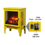 LLappuil 18" Electric Fireplace, Freestanding Electric Fireplace Stove Heater with 3D Flame Effect for 800 Sq. Ft, 1400W /700W heat/ 5000 BTU Yellow