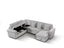 LLappuil Sectional Sofa, 103" Sectional Couch with Pull Out Sofa Bed, 6 Seat Corduroy Sofa with USB Charging Port, Corner Coffee Tabletop, Cup Holder Convertible Sofa Bed for Living Room Light Gray