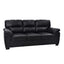 LLappuil 81" Mid-Century Modern Sofa, 3 Seat Sofa Cloud Couch for Living Room, Foil Fabric Black