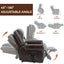 LLappuil Lift Power Recliner Chair, Dual Motor Massage Recliner Chair with Heat, Faux Leather Nursery Glider Rocker Recliner Chair for Living Room, Bedroom Dark Brown