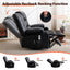 LLappuil Recliner Chair, 360° Swivel Massage Recliner Chair with Heat, Nursery Glider Rocker Recliner Chair with Cup Holders, USB Charge Port, Side Pockets for Living Room, Bedroom Black