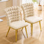LLappuil Dining Chair Set of 2, 2 Piece Upholstered Accent Chairs for Dining Room, Living Room Beige