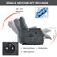 LLappuil Power Lift Recliner Chair, 8‑Point Vibration Massage Reclining Chair with Heat, Chenille Reading Chair with Side Pocket, USB Charge Port, Remote Control for Living Room
