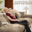 LLappuil 130" Sectional Sofa, Modular Sectional Couach with Movable Ottoman, Oversized Velvet Cloud Couch for Living Room