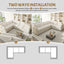 LLappuil Sectional Sofa, 115" Sectional Couch with Pull Out Sofa Bed King Size, 6 Seat Teddy Sofa Convertible Sofa Bed for Living Room Beige