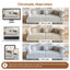 LLappuil 98" Pull Out Sofa Bed King Size, Oversized Chesterfield Velvet Sofa with Flower Tufting, Loveseat Sofa Couch Convertible Sofa Bed for Living Room Gray