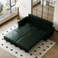 LLappuil King Size Pull Out Sofa Bed, Oversized Loveseat Sofa Convertible Sleeper Sofa Bed, Faux Leather Sofa Couch for Living Room Apartment Green