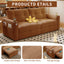 LLappuil 73" Pull Out Sofa Bed Queen Size, Loveseat Sofa Convertible Sleeper Sofa Bed, Corduroy Sofa Couch for Living Room Orange