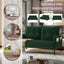LLappuil Loveseat Sofa, 47" Small Couch, Love Seat Corduroy Sofa Couch for Compact Space Green