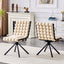 LLappuil Dining Chair Set of 2, 2 Piece Puffy Bubble Kitchen Dining Chair with with Metal Legs, Tufted Velvet 360° Swivel Accent Chair for Dining Room, Kitchen, Living Room