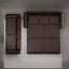 LLappuil King Size Pull Out Sofa Bed, Oversized Loveseat Sofa Convertible Sleeper Sofa Bed, Faux Leather Sofa Couch for Living Room Apartment Dark Brown
