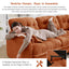 LLappuil 101" Sectional Sofa, Modular Sectional Couch with Double Movable Ottoman, Chenille Cloud Sofa Couch for Living Room