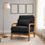 LLappuil Accent Chair, Mid-Century Modern Reading Single Sofa Chair for Living Room Dark Gray