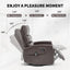LLappuil Recliner Chair, 360° Swivel Massage Recliner Chair with Heat, Nursery Glider Rocker Faux Leather Recliner Chair for Living Room Beige