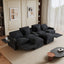 LLappuil 141" Sectional Sofa, Oversized Modular Sectional Couch with Power Electric Recliner, Cloud Sofa Couch with Center Console, USB Charging Ports, Small Tabletop for Living Room