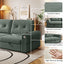LLappuil 80" Pull Out Sofa Bed Queen Size, Loveseat Sofa Convertible Sofa Bed, Chenille Sofa Couch for Living Room Green
