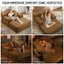 LLappuil Chaise Lounge Chair Indoor, Corduroy Boneless Sofa Bed, Deep Seat Sleeper Couch Reading Chairs, Cloud Sofas Couches for Living Room, No Assembly Required Camel