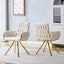 LLappuil Dining Chair Set of 2, 2 Piece Upholstered Accent Chairs for Dining Room, Living Room Beige