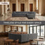 LLappuil Sectional Sofa, 103" x 103" Chesterfield Sofa with Nailhead, 7 Seat Chenille Tufted Couch for Living Room Gray
