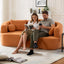 LLappuil 67" Loveseat Sofa, Chenille Boneless Sofa Couch for Living Room, No Need Assemble Orange