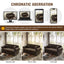 LLappuil Accent Chair with Ottoman, Velvet Reading Single Sofa Chair for Living Room Brown
