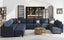 LLappuil Oversized Modular Sofa 12 Seater Storage Sectional with Reversible Chaise, Large U Shaped Couches for Living Room Office, Denim Blue