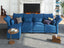 LLappuil Velvet Modular Sectional Sofa L Shaped Corner Couch with Storage, 127.8" 5-Seater Modern Sofa with Chaise, High Back Recliner Sleeper Couches, Anti-Scratch Blue