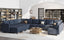 LLappuil Oversized Modular Sofa 12 Seater Storage Sectional with Reversible Chaise, Large U Shaped Couches for Living Room Office, Denim Blue