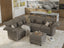 LLappuil Velvet Modular Sectional Sofa L Shaped Corner Couch with Storage Chaise, 102.2" 6-Seater Oversized Sofa with Ottoman, High Back Recliner Sleeper Couches, Anti-Scratch Brown