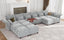 LLappuil 9 Seater Sectional Sofa U Shaped Large Sectional Modular Couch for Living Room with Reversible Chaise, Storage Ottoman, Adjustable Armrest Backrest, 154.3" Wide, Comfort Gray Chenille