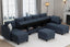 LLappuil Oversized Modular Sofa 12 Seater Storage Sectional with Reversible Chaise, Large U Shaped Couches for Living Room Office, Denim Blue