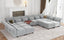 LLappuil 9 Seater Sectional Sofa U Shaped Large Sectional Modular Couch for Living Room with Reversible Chaise, Storage Ottoman, Adjustable Armrest Backrest, 154.3" Wide, Comfort Gray Chenille