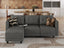 LLappuil Modular Sectional Sofa, Convertible L Shaped Couch with Storage, Faux Leather Fabric Waterproof Sectional Couch for Living Room, 86.2" Width, 4 Seat Modular Sofa, Dark Grey