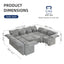 LLappuil Chenille Modular Sectional Sofa BT10, Parent