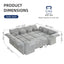 LLappuil Chenille Modular Sectional Sofa BT10, Parent