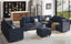 LLappuil Oversized Modular Sofa 12 Seater Storage Sectional with Reversible Chaise, Large U Shaped Couches for Living Room Office, Denim Blue