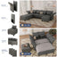 LLappuil Modular Sectional Storage Couch Ottoman Seats¡ê?Waterproof Faux Leather Sofa Chair Modules, Dark Grey