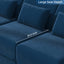 LLappuil Modular Sofa Velvet Sectional Couch with Large Storage Ottoman, Semi Circular C Shaped 2 Piece Corner Sofa and Single Chair Armchaise Set, Blue