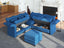 LLappuil Velvet Modular Sectional Sofa L Shaped Corner Couch with Storage Chaise, 102.2" 6-Seater Oversized Sofa with Ottoman, High Back Recliner Sleeper Couches, Anti-Scratch Blue