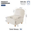 LLappuil Modular Sectional Sofa Middle Module Seat, Combination Sofa Teddy Velvet Fabric Storage Chair, Carton B (Beige)