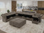 LLappuil High Back Modular Sectional Sofa 179" 14-Seater U Shaped Couch with Large Storage Chaise, Oversized Velvet Recliner Couches with Big Ottoman for Living Room, Brown