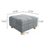 LLappuil Modular Combination Sofa Ottoman, Combination Sofa Belly Teddy Sofa Accessory, Carton C (Grey)