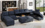 LLappuil Oversized Modular Sofa 12 Seater Storage Sectional with Reversible Chaise, Large U Shaped Couches for Living Room Office, Denim Blue