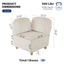 LLappuil Modular Sectional Sofa Corner Seat, Combination Sofa Teddy Velvet Fabric Storage Chair with Back Cushion, Carton D (Beige)