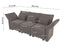 LLappuil Modular Sectional Sofa with Storage, 3 Seater 88.6" L Shaped Couch, High Back Velvet Sof, Brown